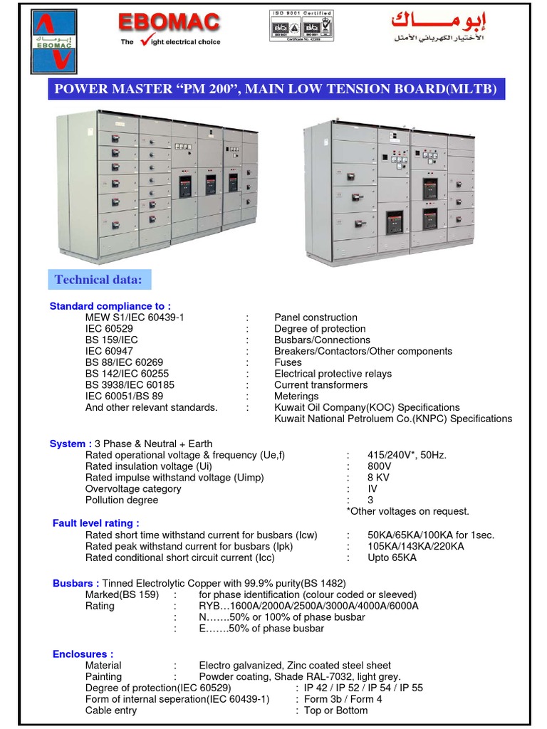 MLTB Specifications and Standards Guide | PDF | Electricity | Electric ...