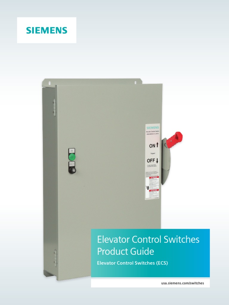 Siemens Elevator Control Switch Guide | PDF | Fuse (Electrical) | Relay