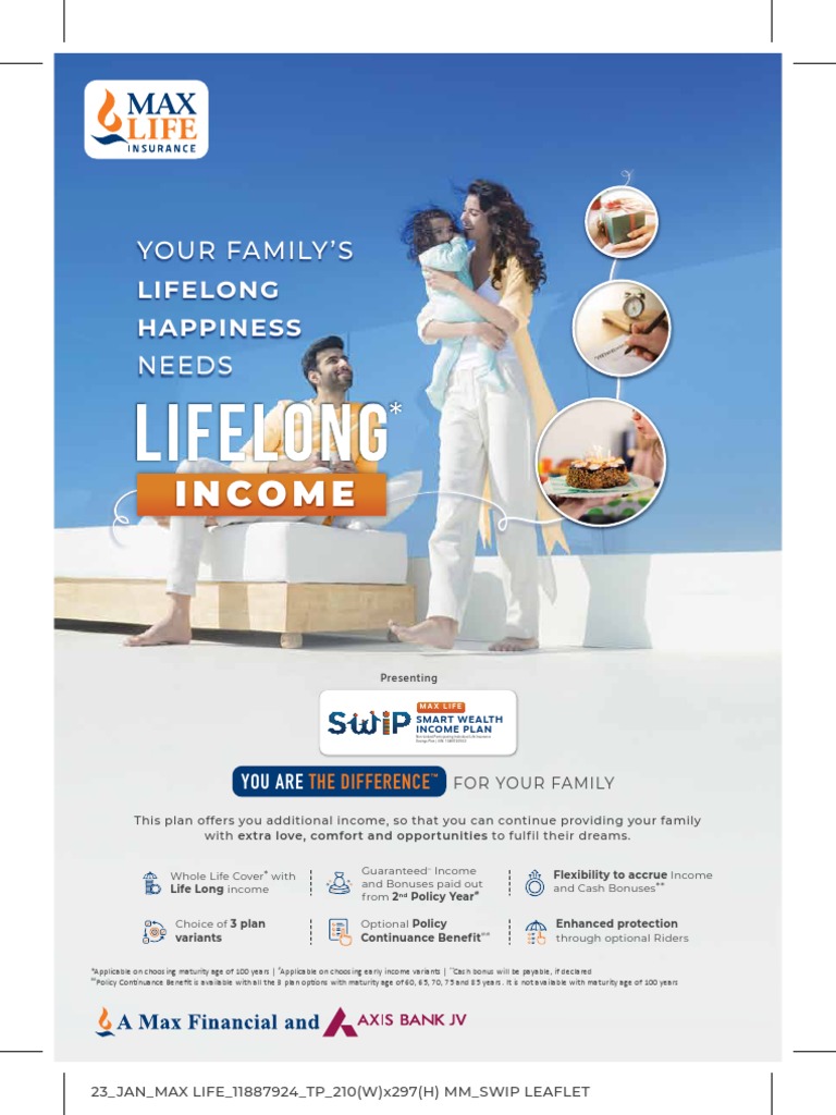 Max Life Smart Wealth Income Plan Overview | PDF | Insurance | Life ...