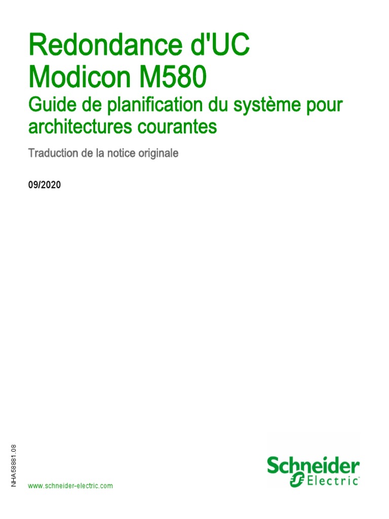 Redondance UC Modicon M580: Guide de Planification | PDF | Application ...