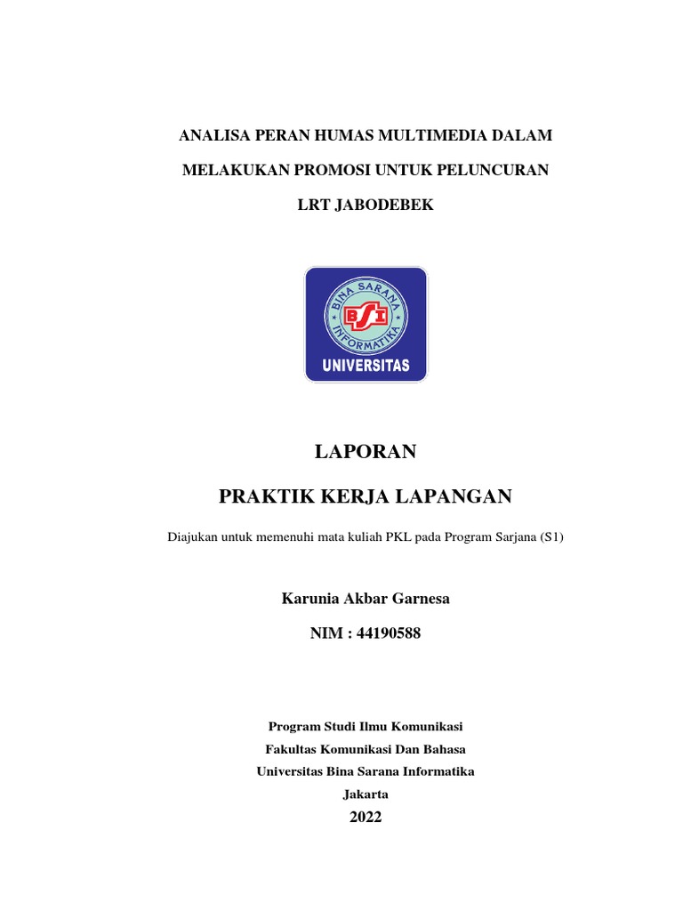 Peran Humas dalam Promosi LRT Jabodebek | PDF