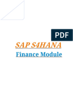 Sap S4Hana: Finance Module