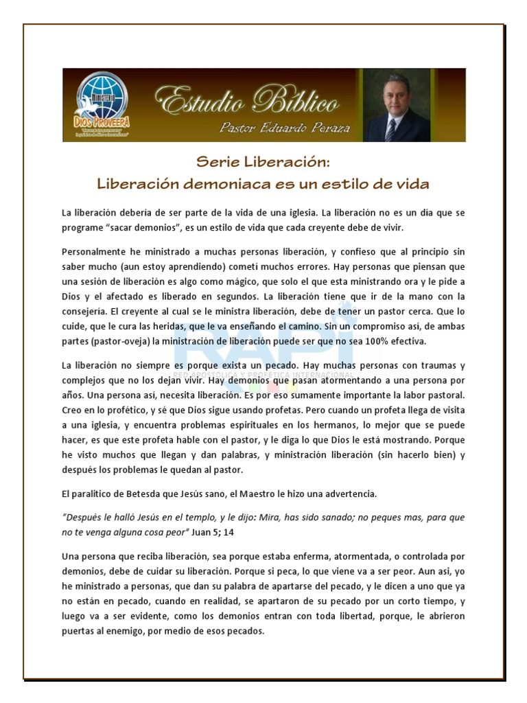 Liberacion Demoniaca Es Un Estilo de Vida | PDF | Demonios | Pecado