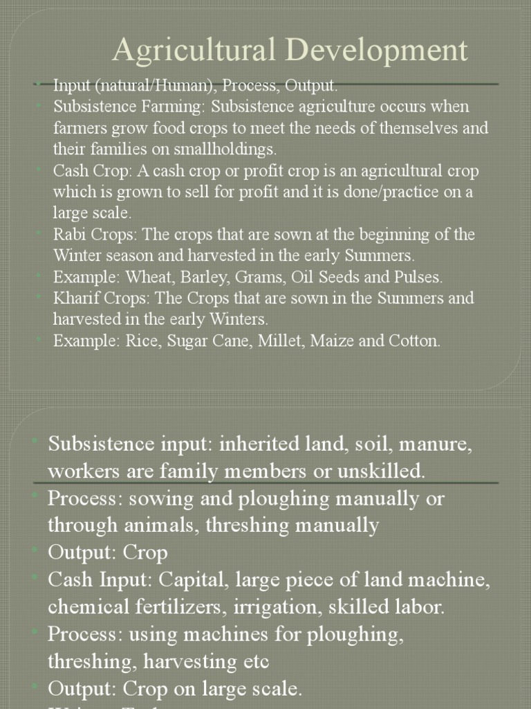 Agricultural Development | PDF | Livestock | Agriculture