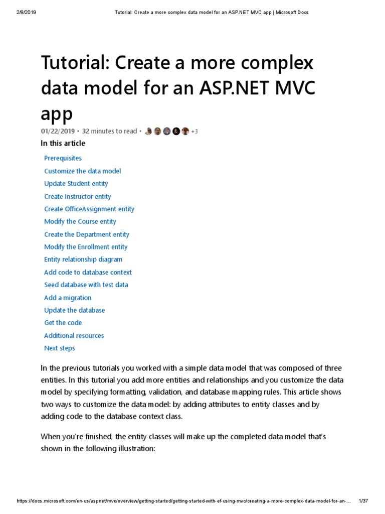 Tutorial - Create A More Complex Data Model For An ASP - Net MVC App ...