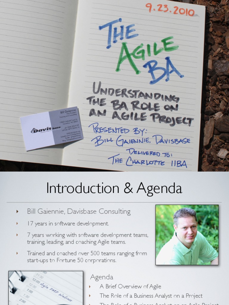 The Agile Of Business Analyst Pdf Agile Software Development Customer