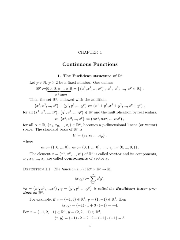 Mathematical Analysis Continuous Functions PDF Limit (Mathematics