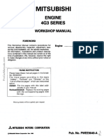 Mitsubishi 4G3 Series Diesel Engine Workshop Manual