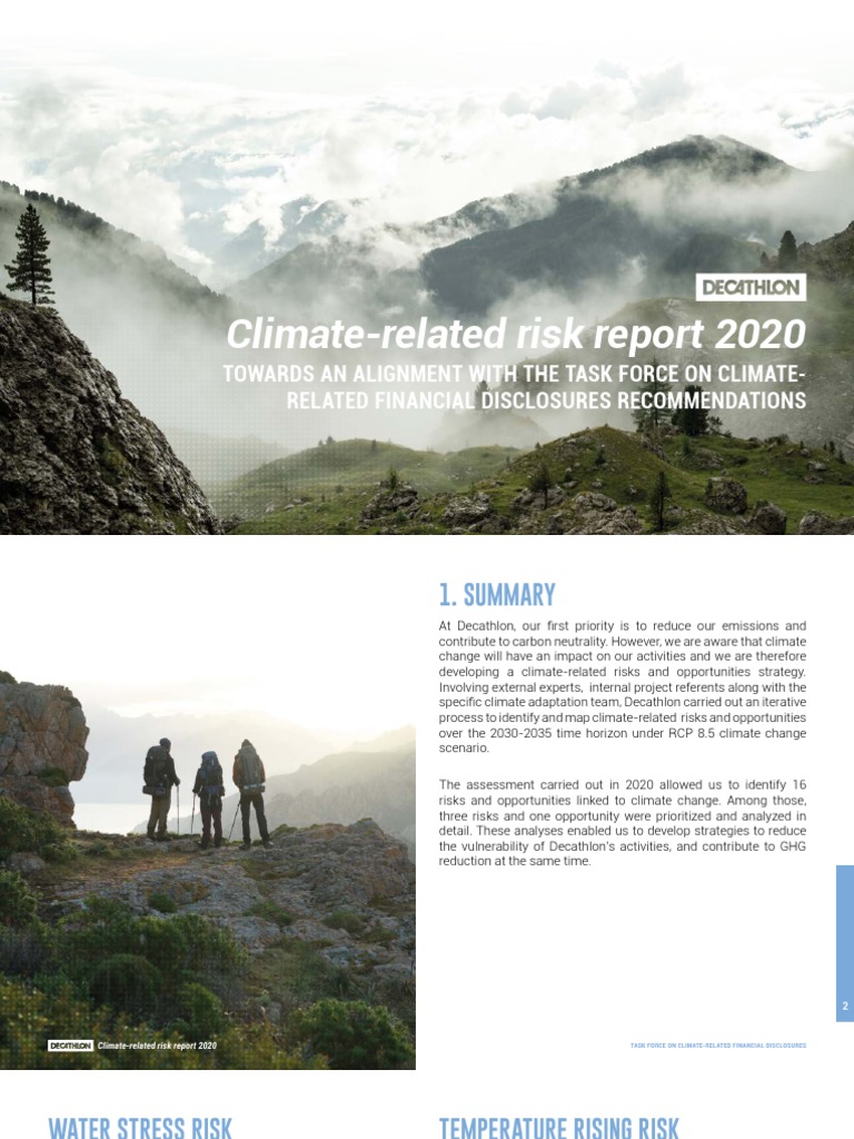Decathlon Climate Report TCFD-2020 | PDF | Risk | Climate Change