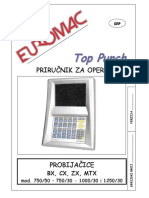 EUROMAC TopPunch Uputstvo Za Operatera