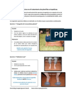 Pauta de ejercicios en el tratamiento de plantillas ortopédicas