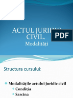 Conditia Sarcina - Modalitatile Actului Juridic Civil
