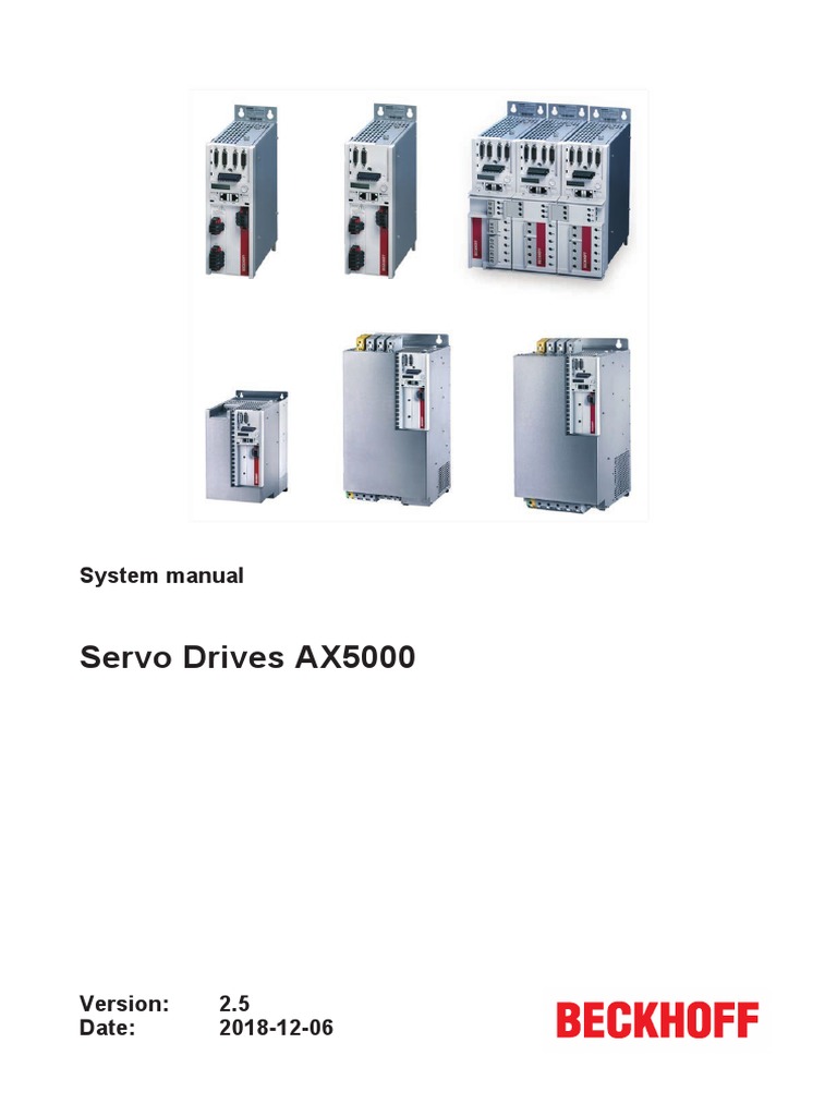 AX5000 Servo Drives Manual | PDF | Electric Motor | Trademark