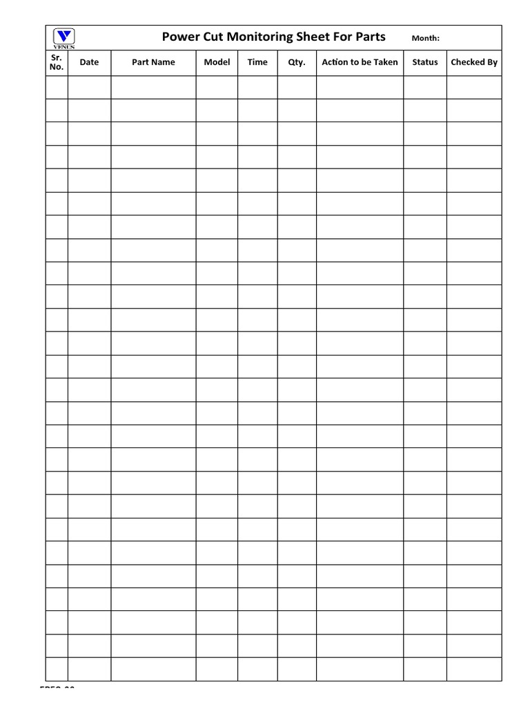 FP5900 Power CutOff Monitoring Sheet PDF