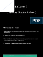 Discours Direct Et Indirect (Lecon 7) Fr6