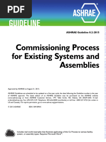 Guideline 0.2 Commissioning Process For Existing Systems and Assemblies 2015