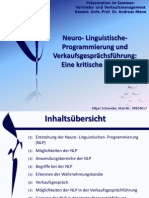 Neurolinguistische Programmierung Und Verkaufsgesprächsführung: Eine Kritische Analyse"