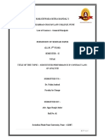 Seminar Paper SUBSTITUTED PERFORMANCE IN CONTRACT LAW AN ANALYSIS