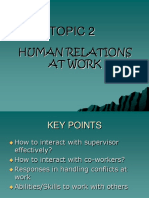 Topic 2 - Human Relations at Work