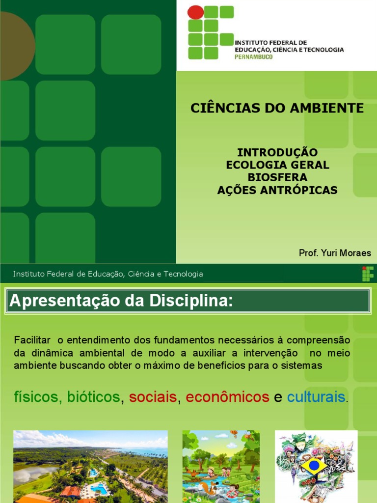 Introdução à Ecologia e Meio Ambiente | PDF | Ambiente natural | Ecologia