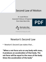 Newton's Second Law of Motion: Dr. Jacob Moore Associate Professor of Engineering Penn State Mont Alto
