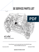 Service Parts List Elise A111T0325D 96-00 MY