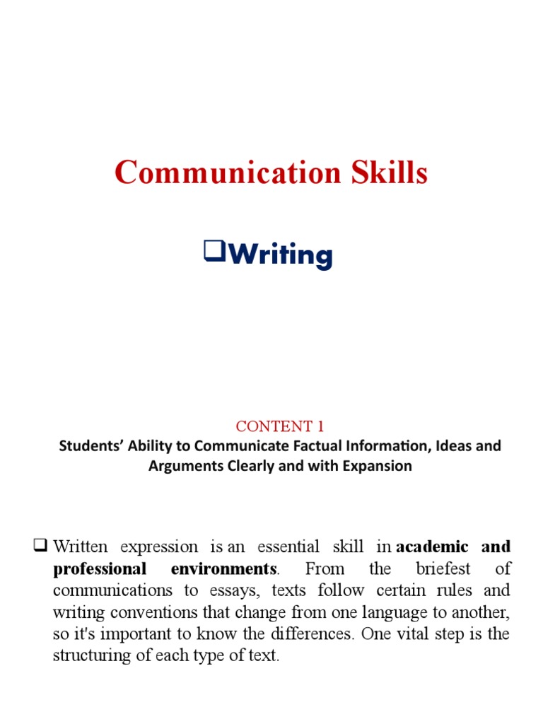 Writing Skills for Clear Communication | PDF | Word | Punctuation