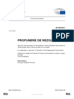 Propunere de Rezoluție: Parlamentul European