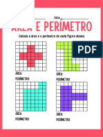 Pink Illustrative Area and Perimeter Math Worksheet