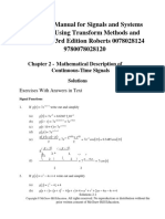 Signals and Systems Analysis Using Transform Methods and MATLAB 3rd Edition Roberts Solution Manual