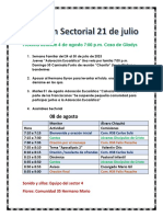 Reunión Sectorial 21 de Julio