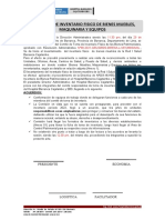 Acta de Inicio para La Toma de Inventario 2022