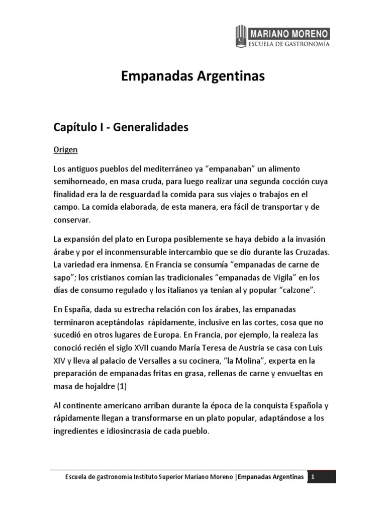 Empanadas Argentinas | PDF | Alimentos | Cocina