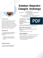 Curriculum Esteban Alejandro Catagña Andrango.