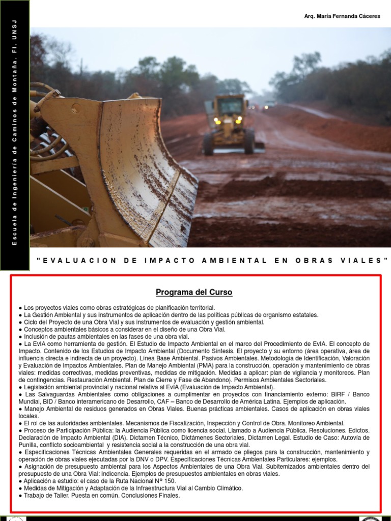 Impacto Ambiental en Obras Viales | PDF | Evaluación de impacto ...
