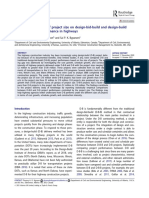 Exploring The Impact of Project Size On Design-Bid-Build and Design-Build Project Delivery Performance in Highways