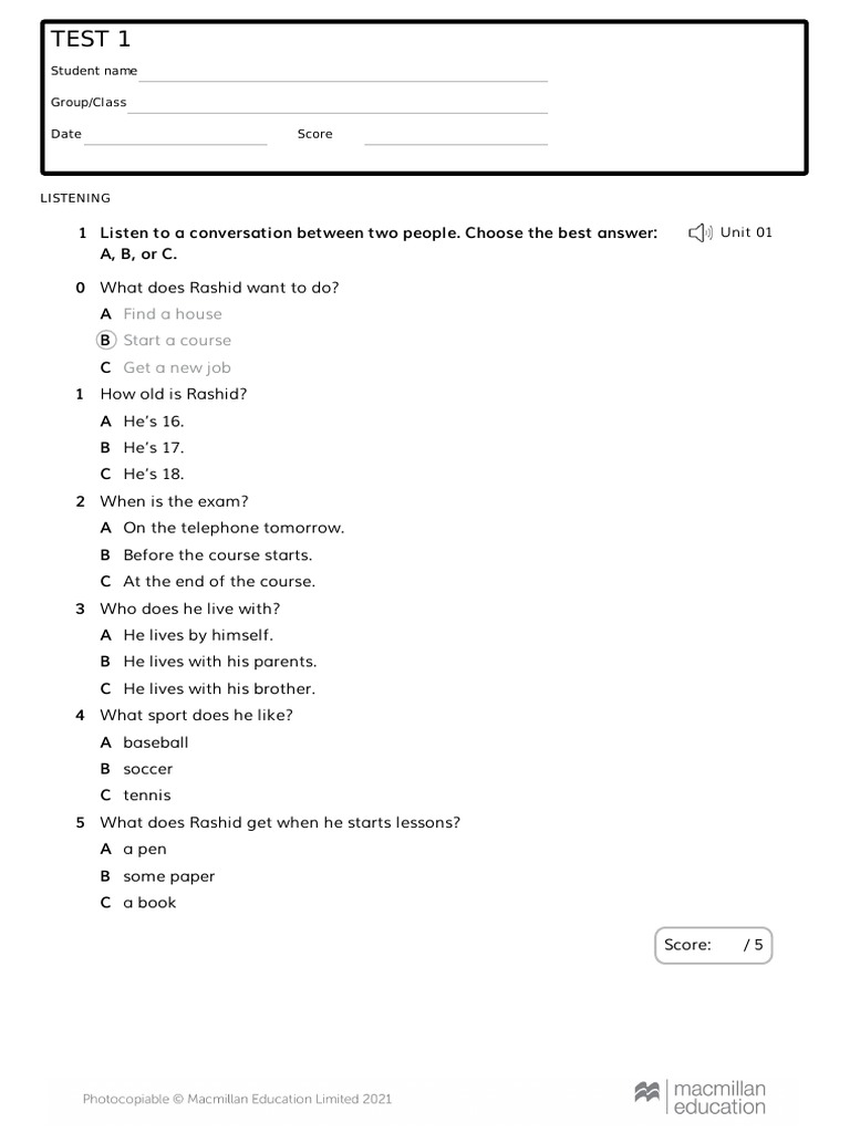 Test 1Units 13 PDF Linguistics