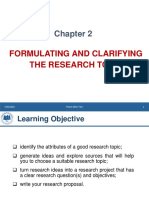 Formulating and Clarifying The Research Topic: 7/20/2023 Pham Minh Tien 1