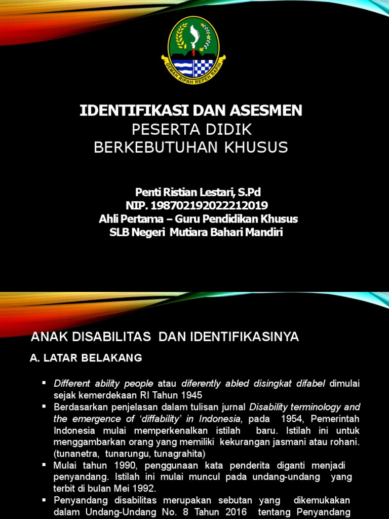 Identifikasi Dan Asesmen Pdf