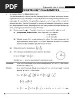 (SHEET) - Trigonometric Ratios and Identities