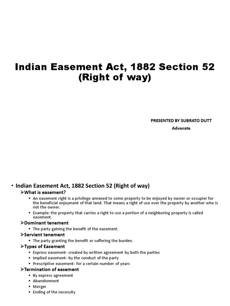 Law Indian Easement Act PDF