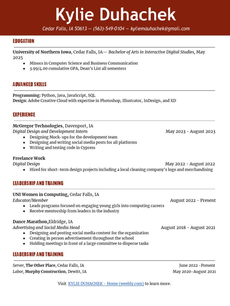 Duhachek Resume Final Version | PDF