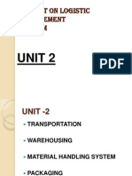 Project On Logistic Management and SCM: Unit 2