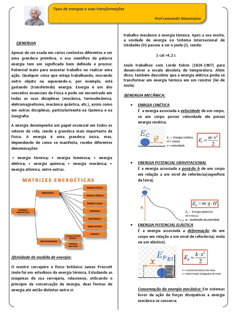 Tipos e Medidas de Energia na Física | PDF | Temperatura | Energia eólica
