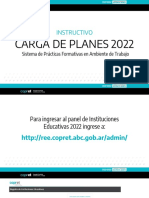 Instructivo Carga de Planes 2022
