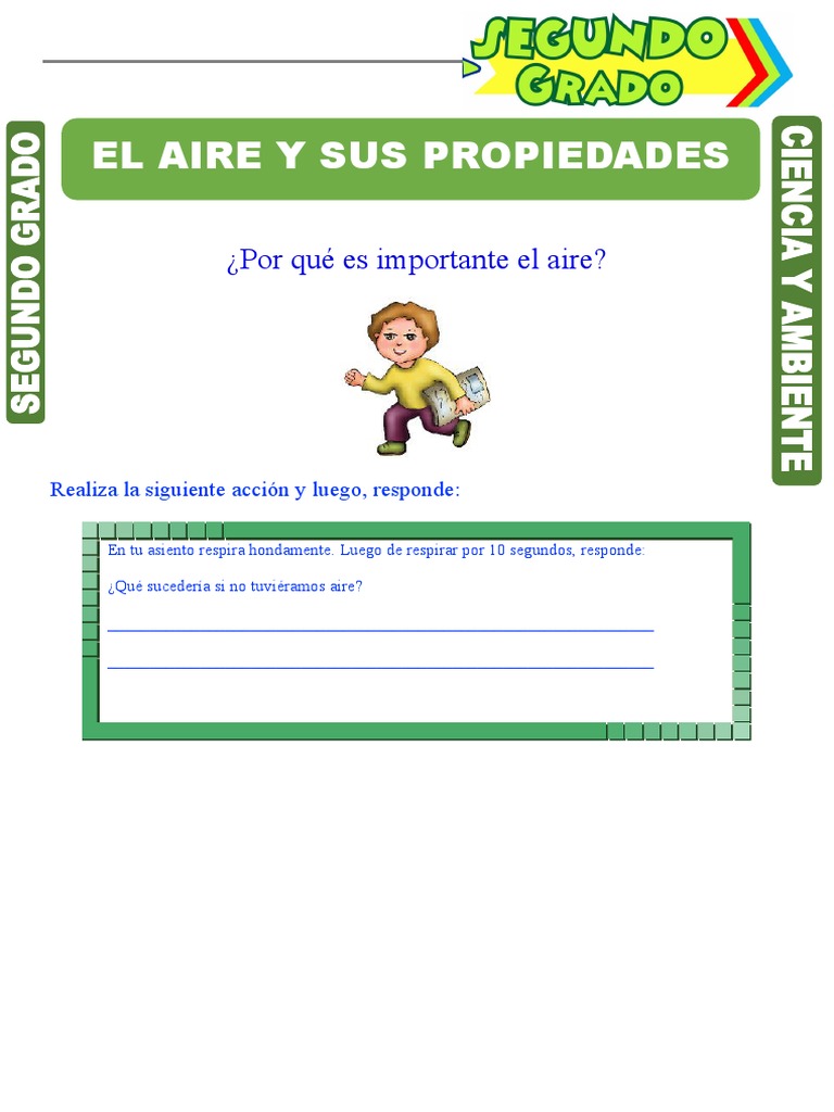 El Aire y Sus Propiedades para Segundo Grado de Primaria | PDF ...