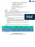 "Año de La Unidad, La Paz y El Desarrollo": INFORME #015-2023-JOEJE de para Asunto: Fecha