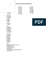 Lista de Componentes Pickit