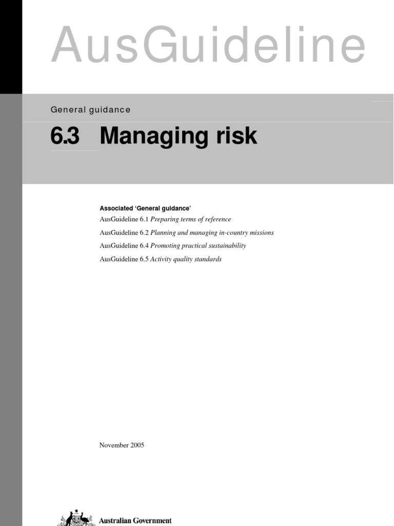 Managing Risk Guideline | PDF | Risk Management | Risk