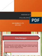 Pertemuan 7 - Pola Bilangan